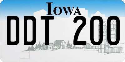 IA license plate DDT200