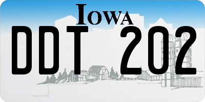 IA license plate DDT202