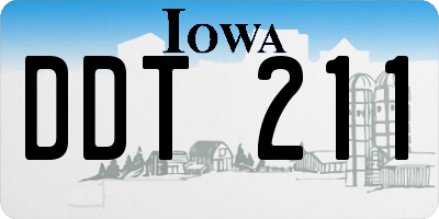 IA license plate DDT211