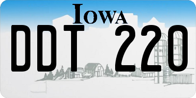 IA license plate DDT220