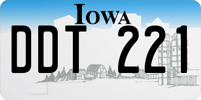 IA license plate DDT221