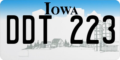 IA license plate DDT223