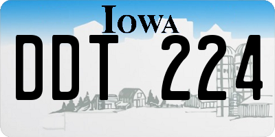 IA license plate DDT224