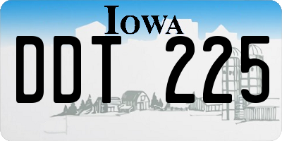 IA license plate DDT225