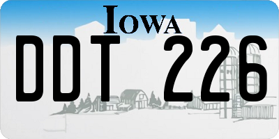 IA license plate DDT226