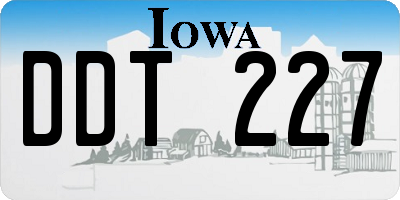 IA license plate DDT227