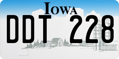 IA license plate DDT228