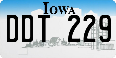 IA license plate DDT229