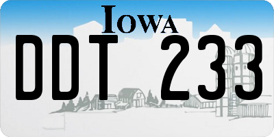IA license plate DDT233