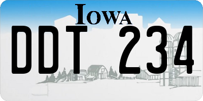 IA license plate DDT234