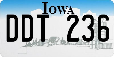 IA license plate DDT236