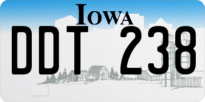 IA license plate DDT238