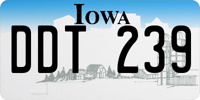 IA license plate DDT239