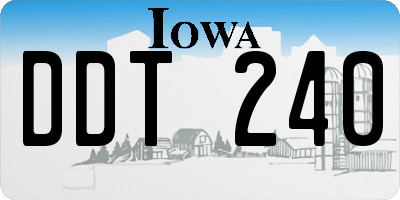 IA license plate DDT240