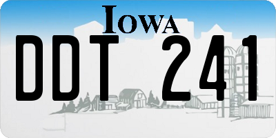 IA license plate DDT241