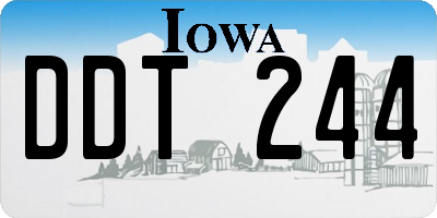 IA license plate DDT244