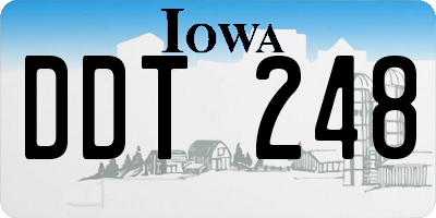 IA license plate DDT248