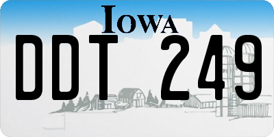 IA license plate DDT249