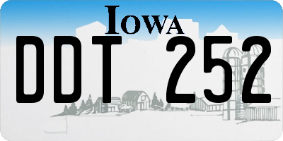 IA license plate DDT252