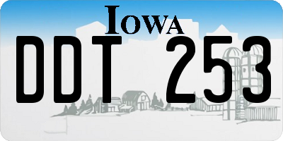 IA license plate DDT253