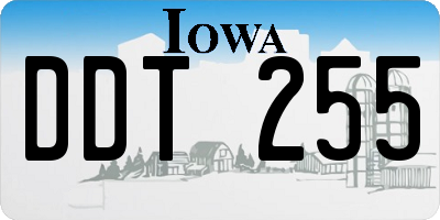 IA license plate DDT255