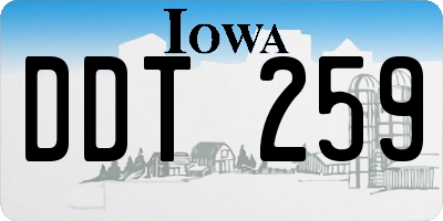 IA license plate DDT259