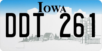 IA license plate DDT261
