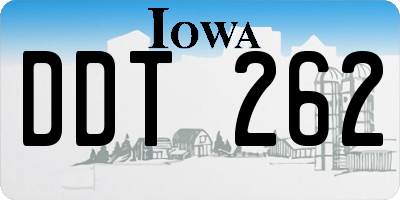 IA license plate DDT262