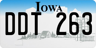 IA license plate DDT263