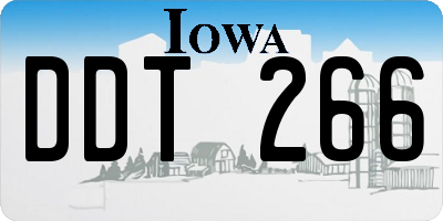 IA license plate DDT266