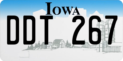 IA license plate DDT267