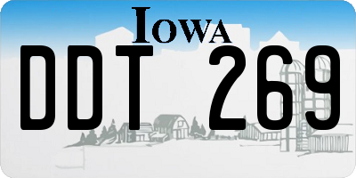 IA license plate DDT269