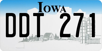 IA license plate DDT271
