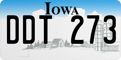 IA license plate DDT273