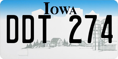 IA license plate DDT274