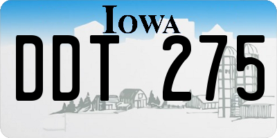 IA license plate DDT275