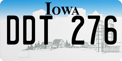 IA license plate DDT276