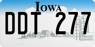 IA license plate DDT277
