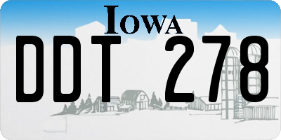 IA license plate DDT278