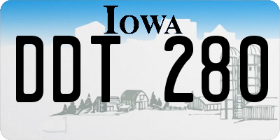 IA license plate DDT280