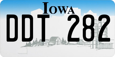 IA license plate DDT282