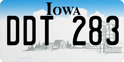 IA license plate DDT283