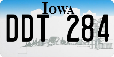IA license plate DDT284