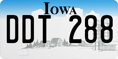IA license plate DDT288