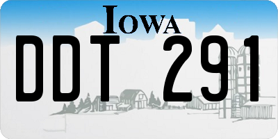 IA license plate DDT291