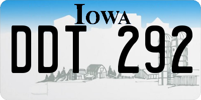 IA license plate DDT292