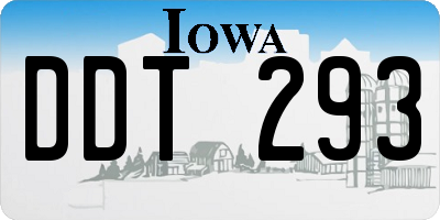 IA license plate DDT293