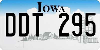 IA license plate DDT295