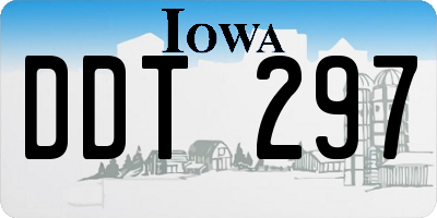 IA license plate DDT297