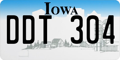 IA license plate DDT304